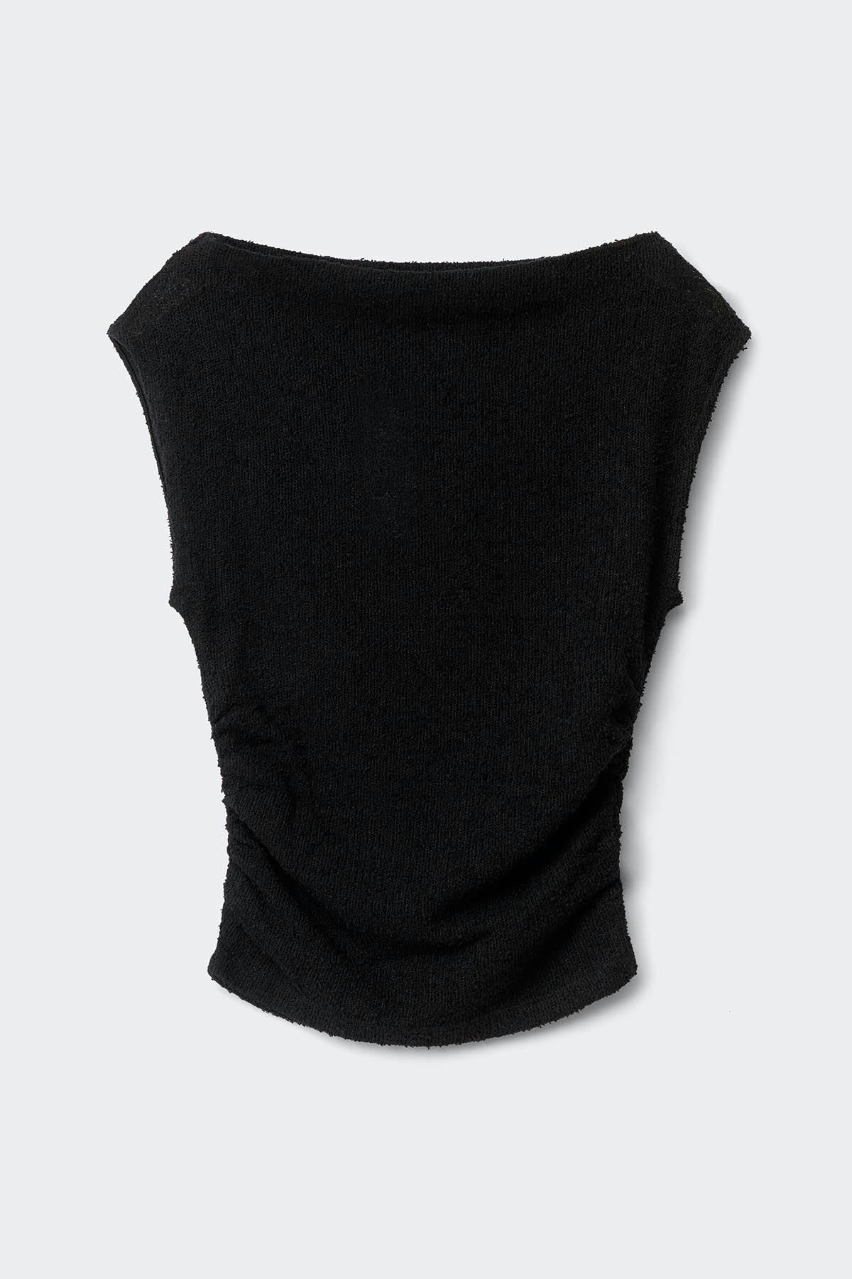 Boucle boatneck top - Noir