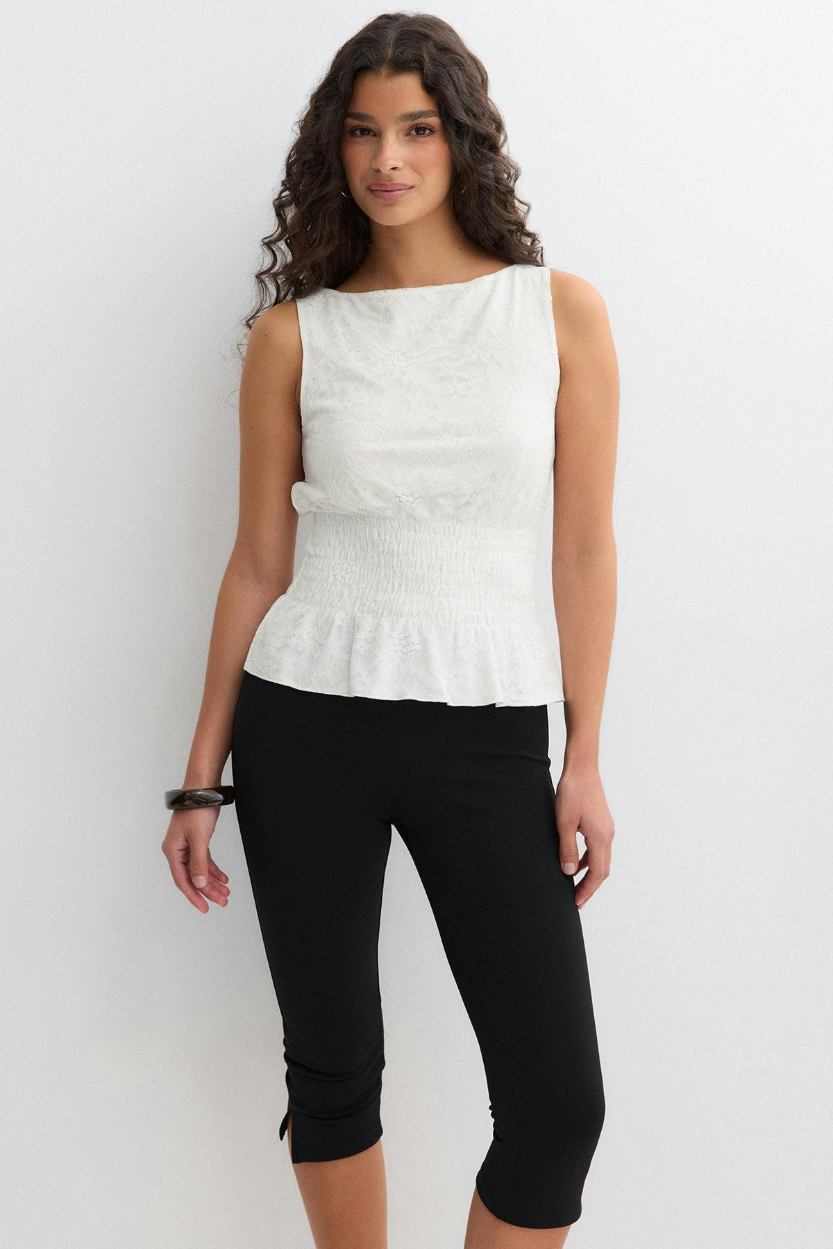 Lace smock top - Anise flower