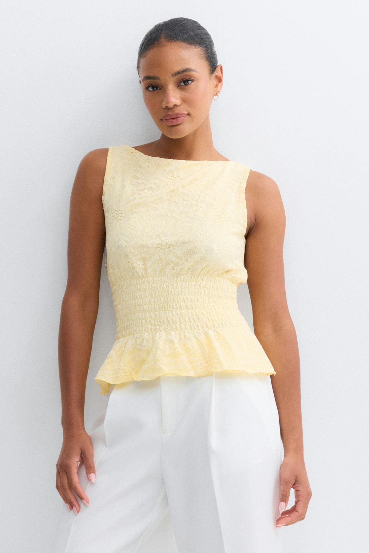Lace smock top - Anise flower