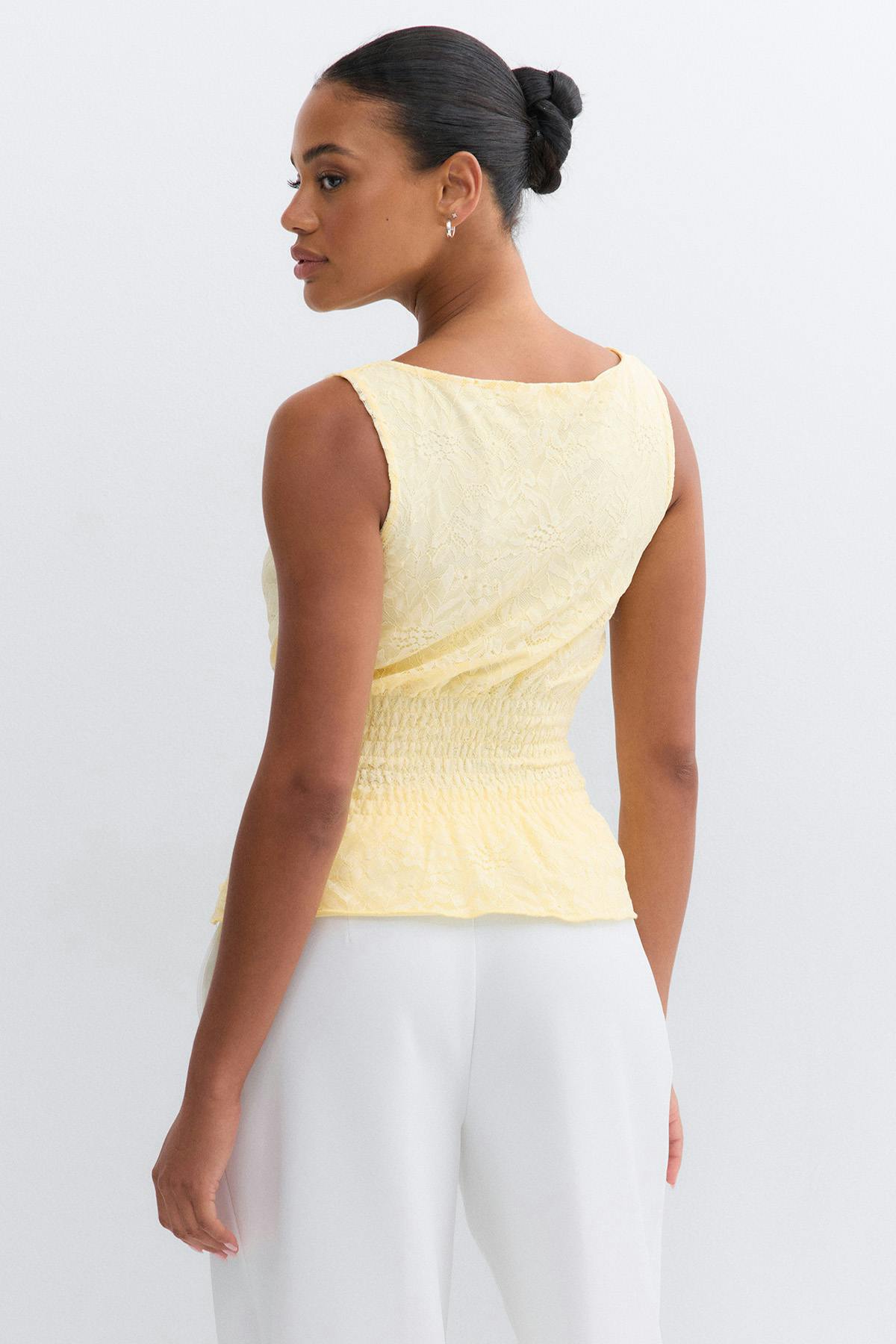 Lace smock top - Anise flower