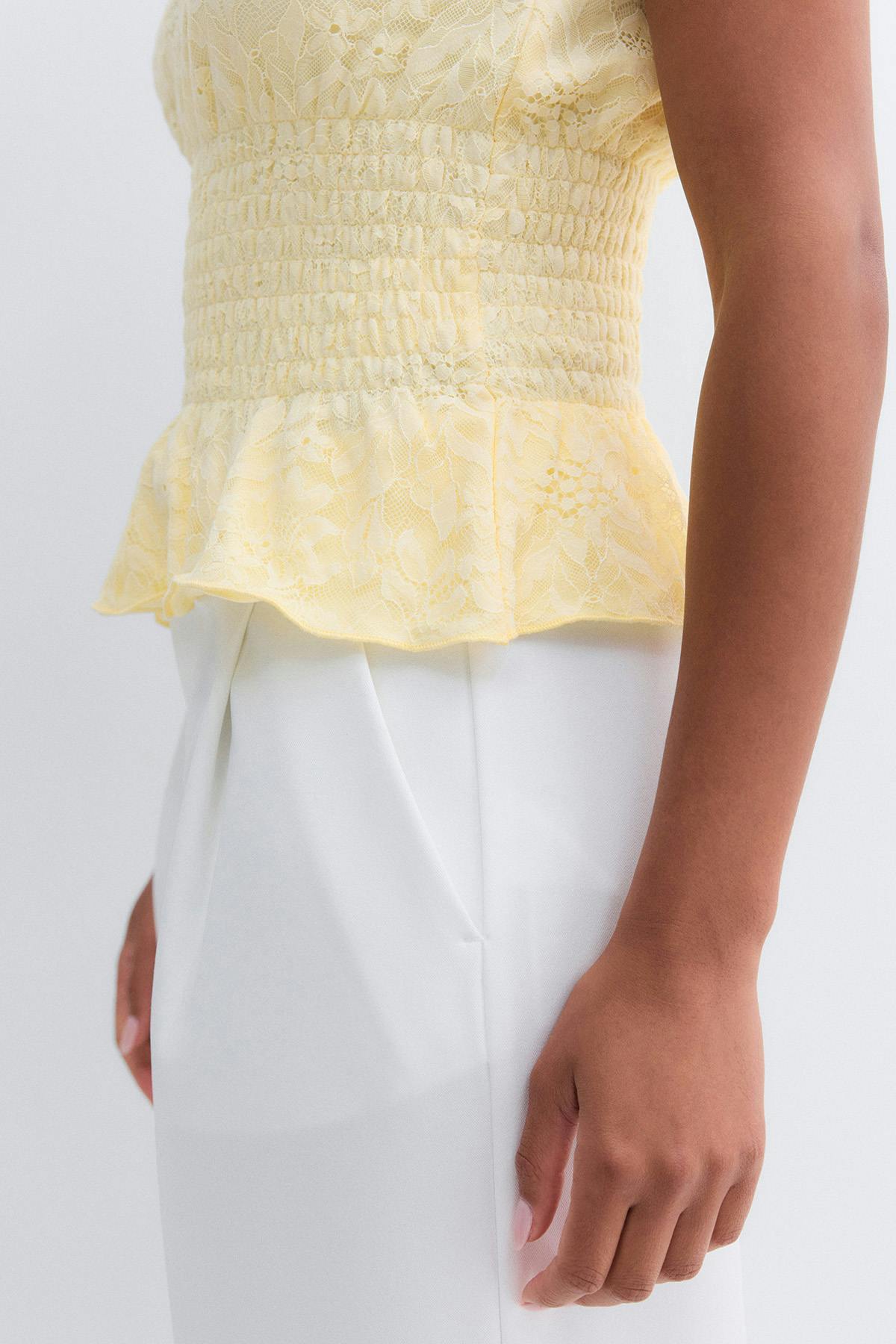 Lace smock top - Anise flower