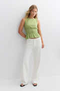 Lace smock top - Blanc cassé