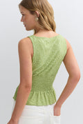 Lace smock top - Winter pear