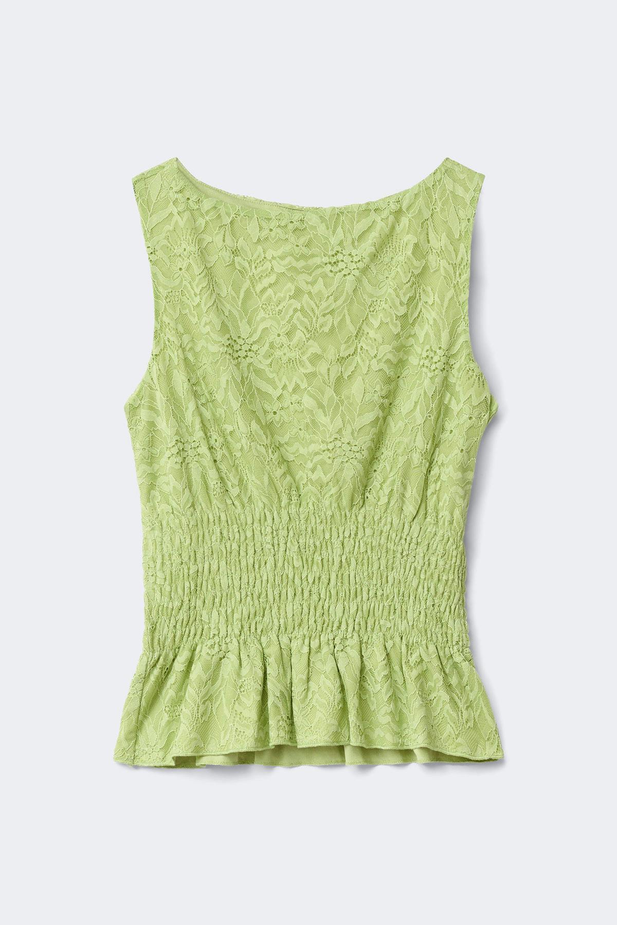 Lace smock top - Winter pear