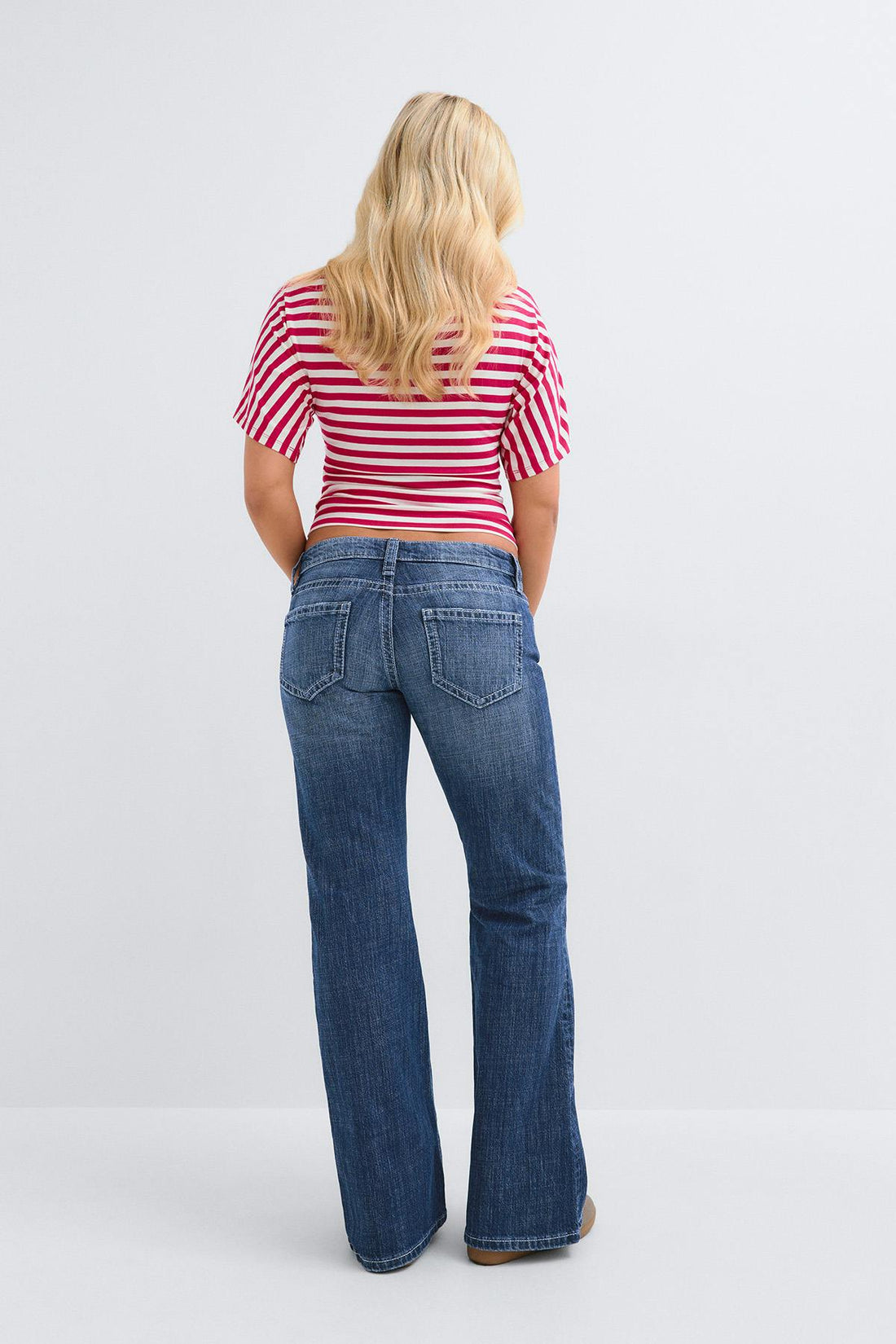 14+ for real low loose jeans - Mid blue