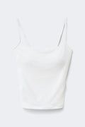 Soft sculpt padded singlet - Blanc cassé