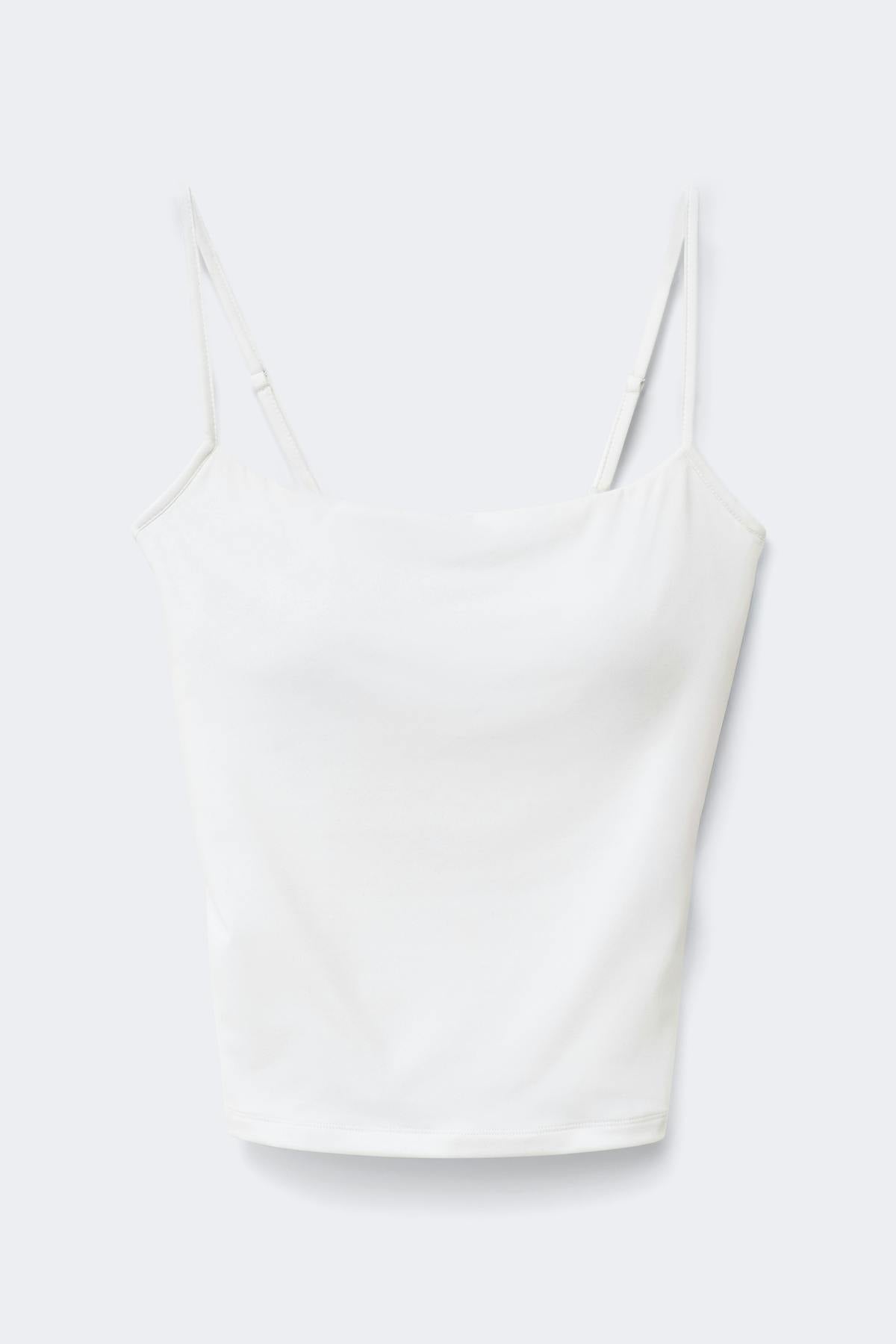 Soft sculpt padded singlet - Blanc cassé