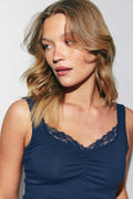 Lace detail singlet - Skywriting