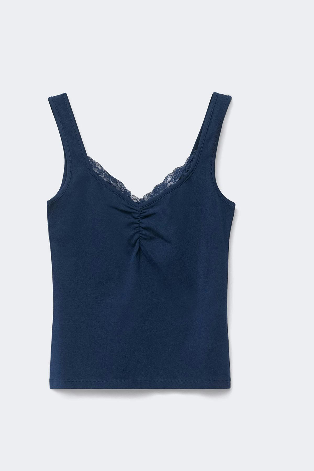Lace detail singlet - Skywriting