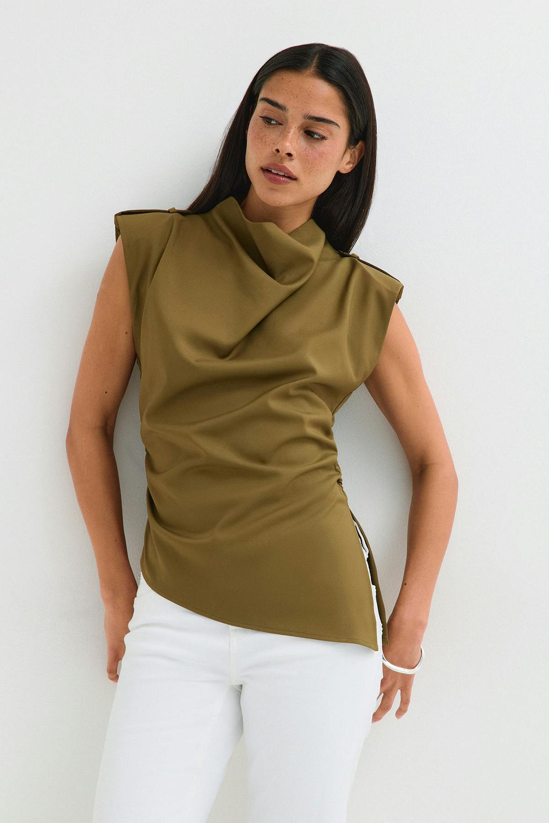 Shoulder pads top - Army green