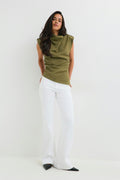 Shoulder pads top - Army green