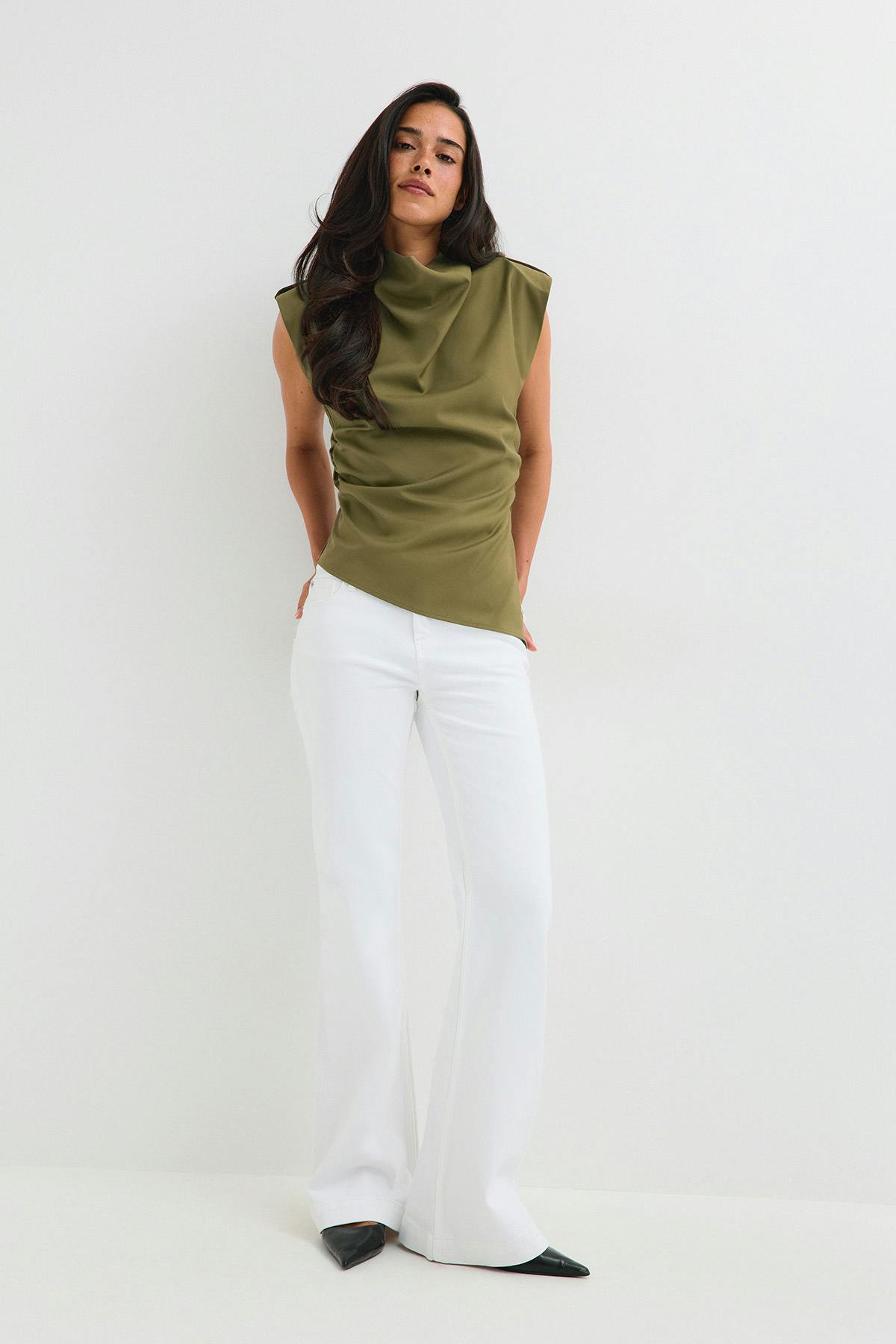 Shoulder pads top - Army green
