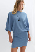Slouchy boatneck dress - Noir