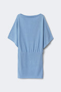 Slouchy boatneck dress - Dusty blue