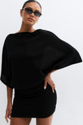 Slouchy boatneck dress - Egret