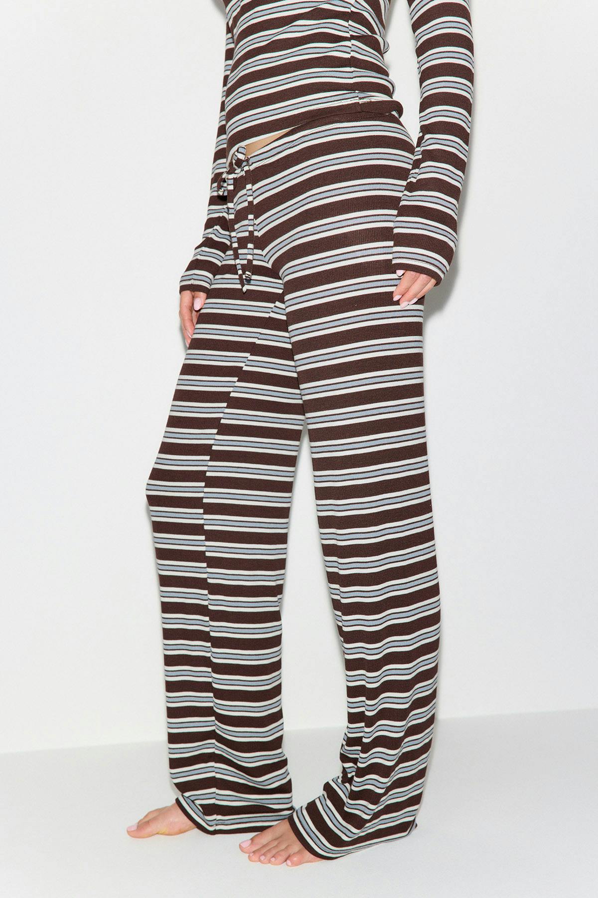Low waist loungewear trousers - Pink dot
