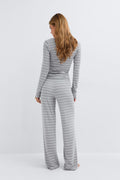 Low waist loungewear trousers - Pink stripe