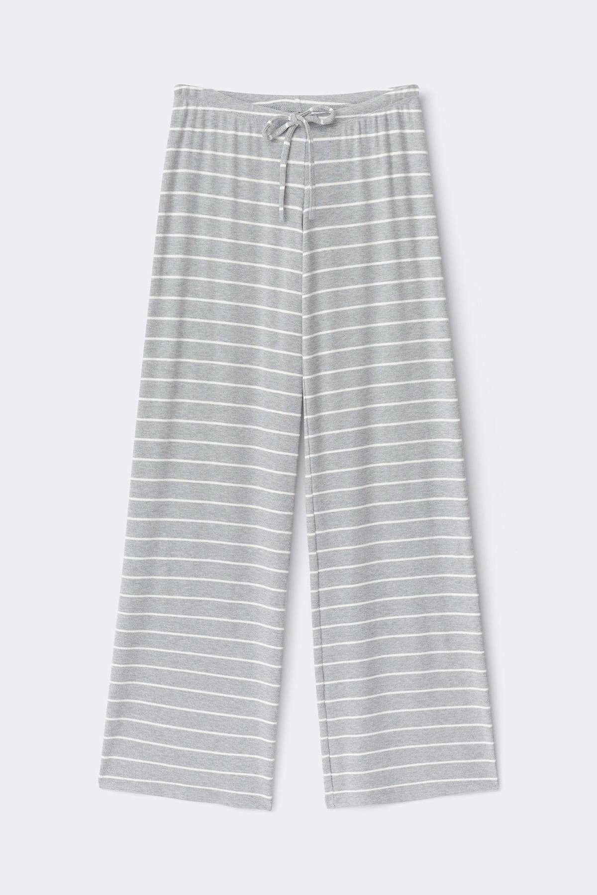 Low waist loungewear trousers - Pink stripe
