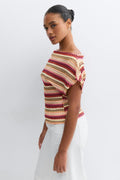 Dropped shoulder top - Bleu