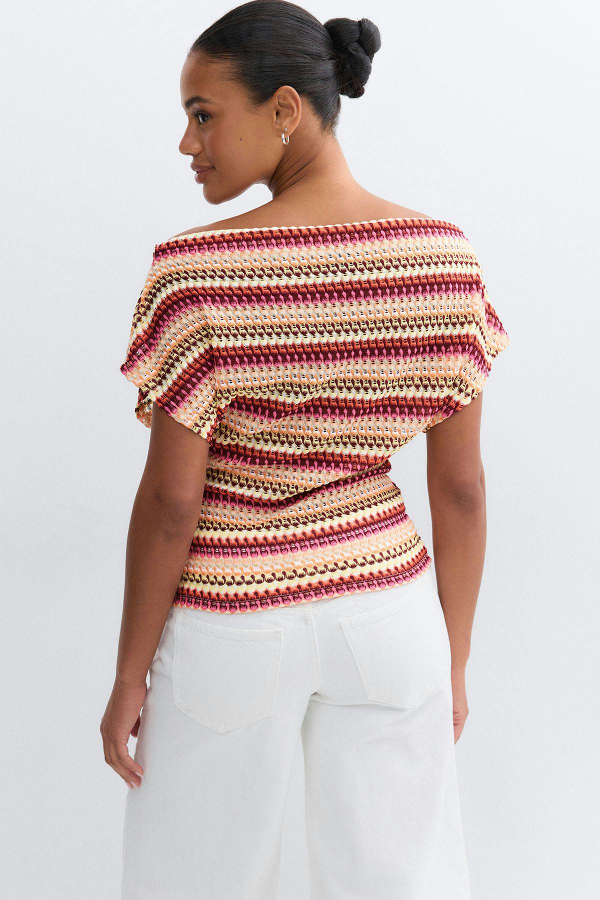 Dropped shoulder top - Bleu