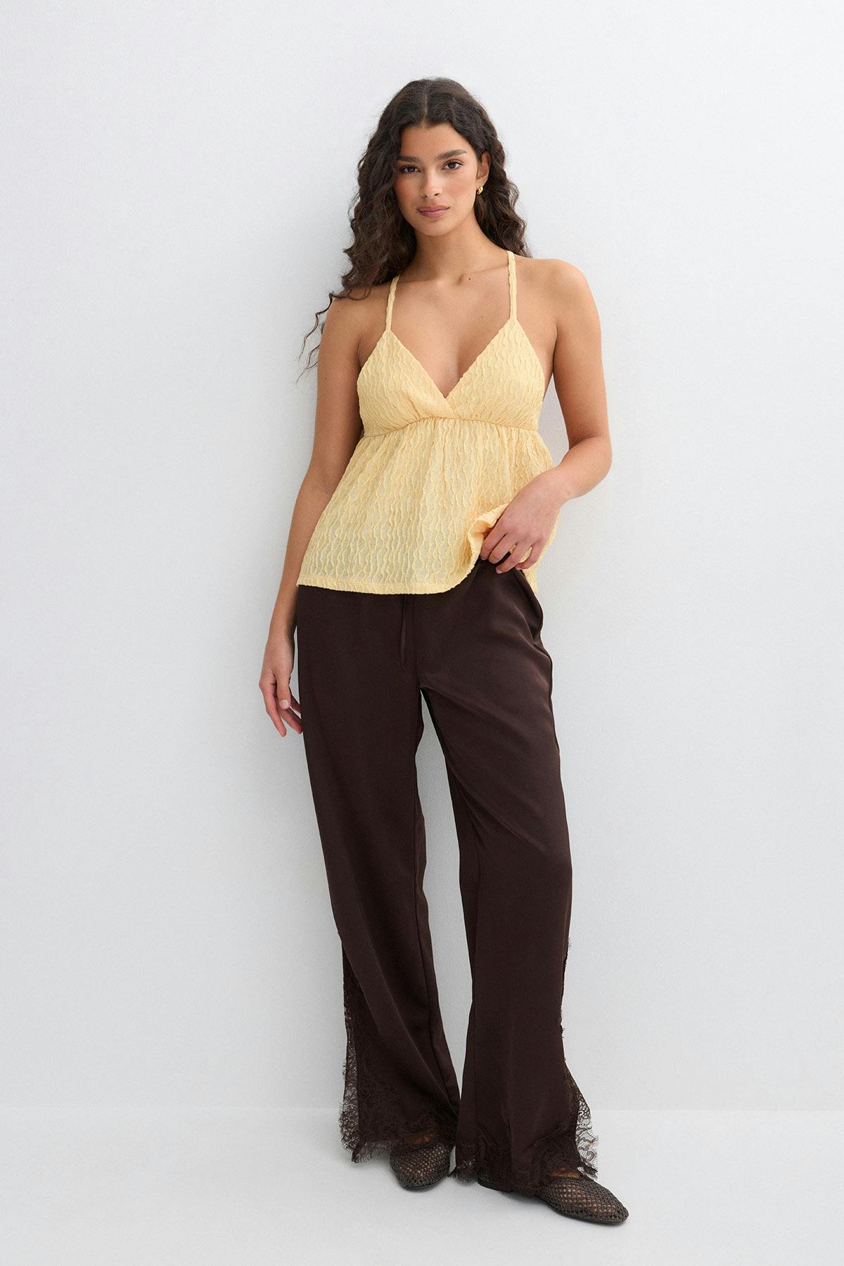 Pearl strap singlet - Golden haze