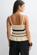 Knitted singlet - Knit white