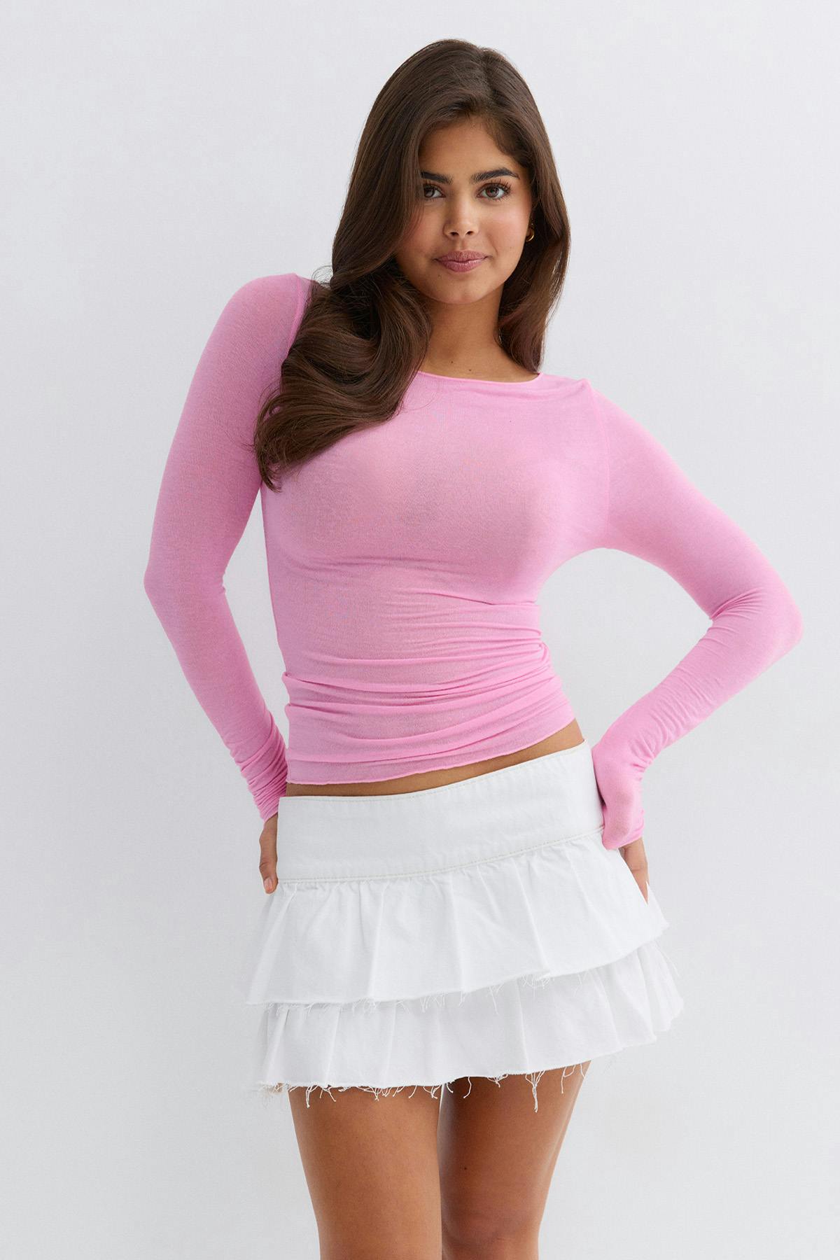 14+ longsleeve top - Turquoise light