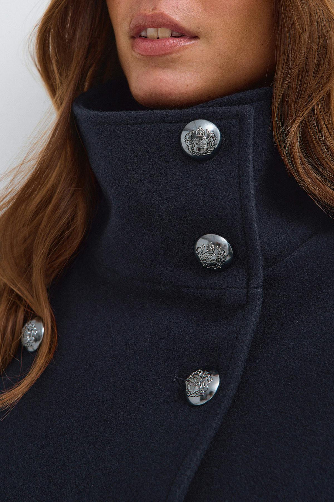 Peacoat button felt jacket - Sky captain