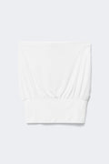 Cuff detail tube top - Blanc cassé