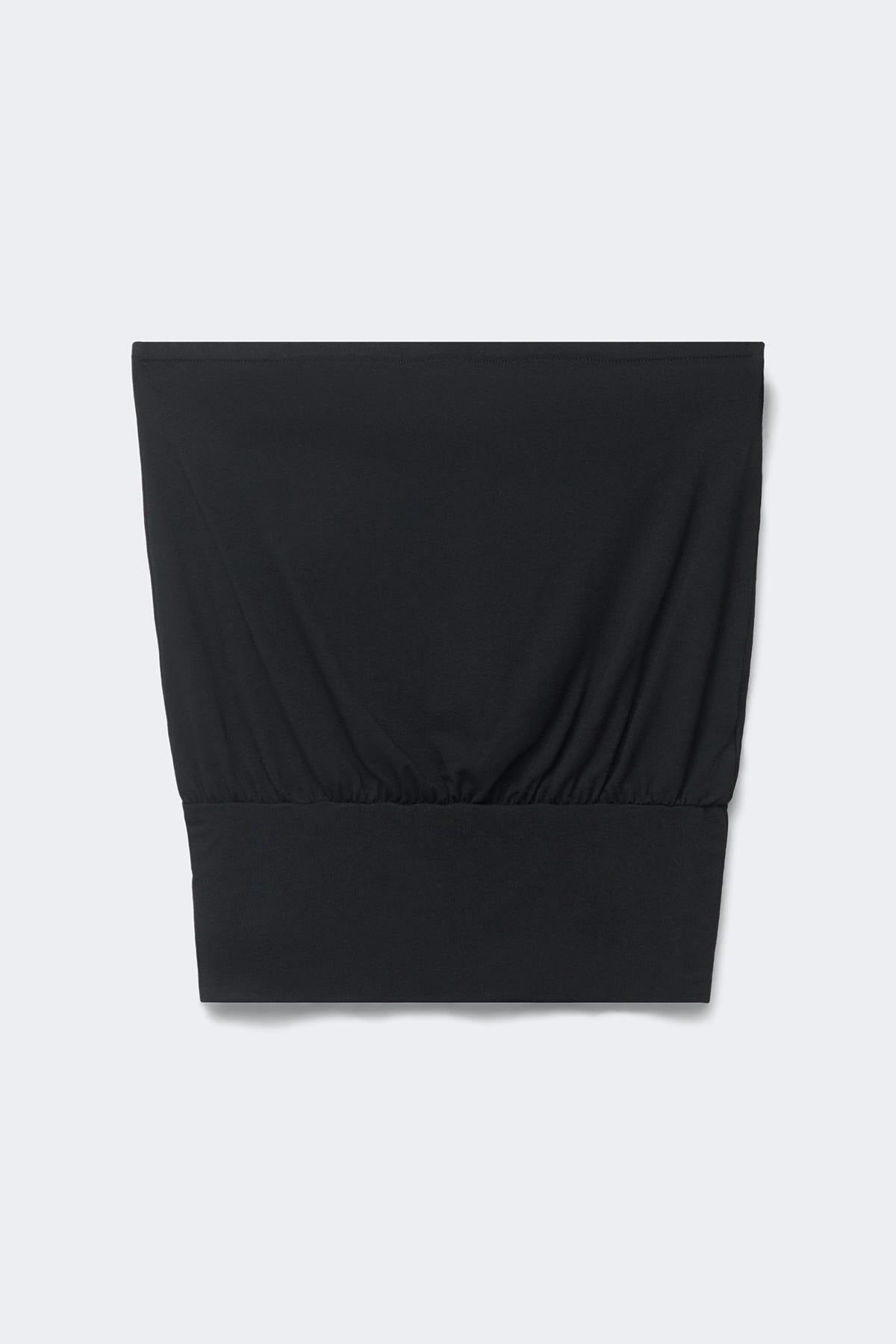 Cuff detail tube top - Noir