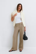Timeless pintuck trousers - Beige
