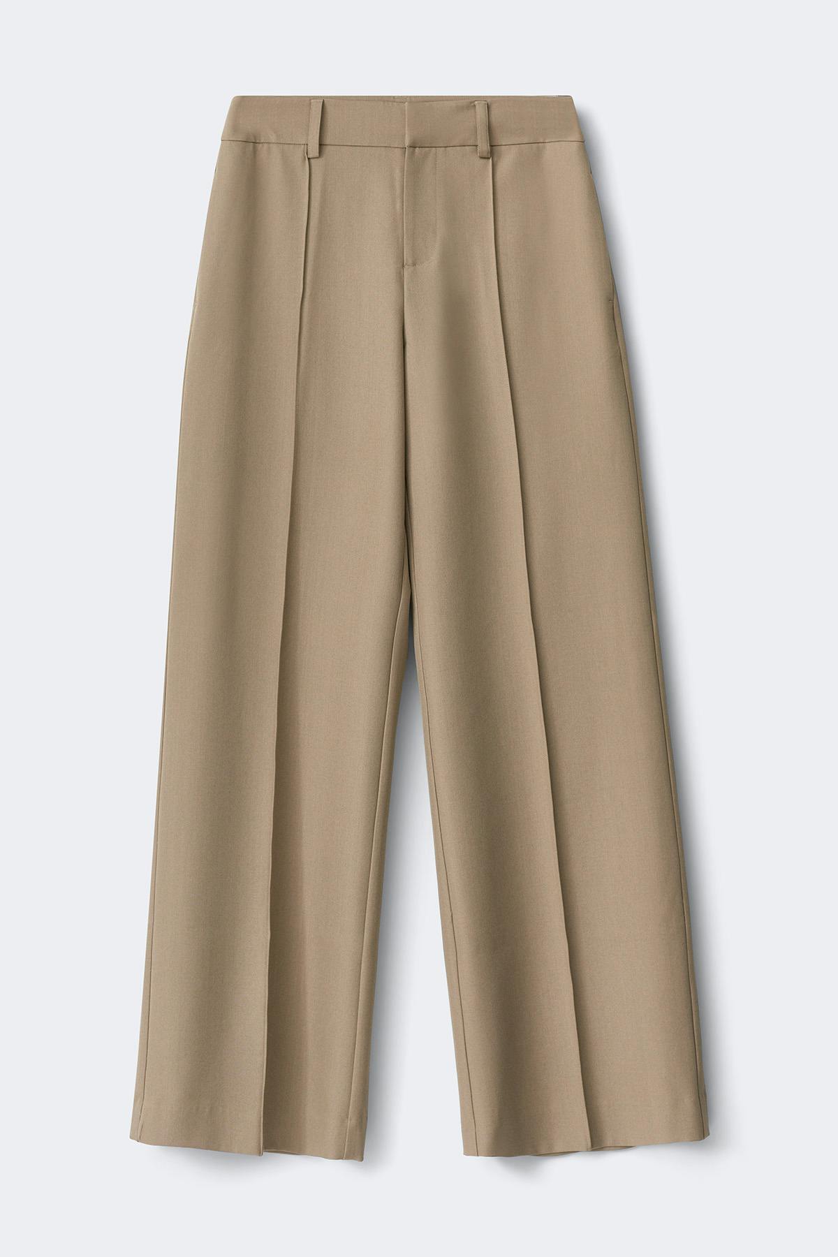 Timeless pintuck trousers - Beige
