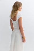 Textured puff sleeve top - Heather