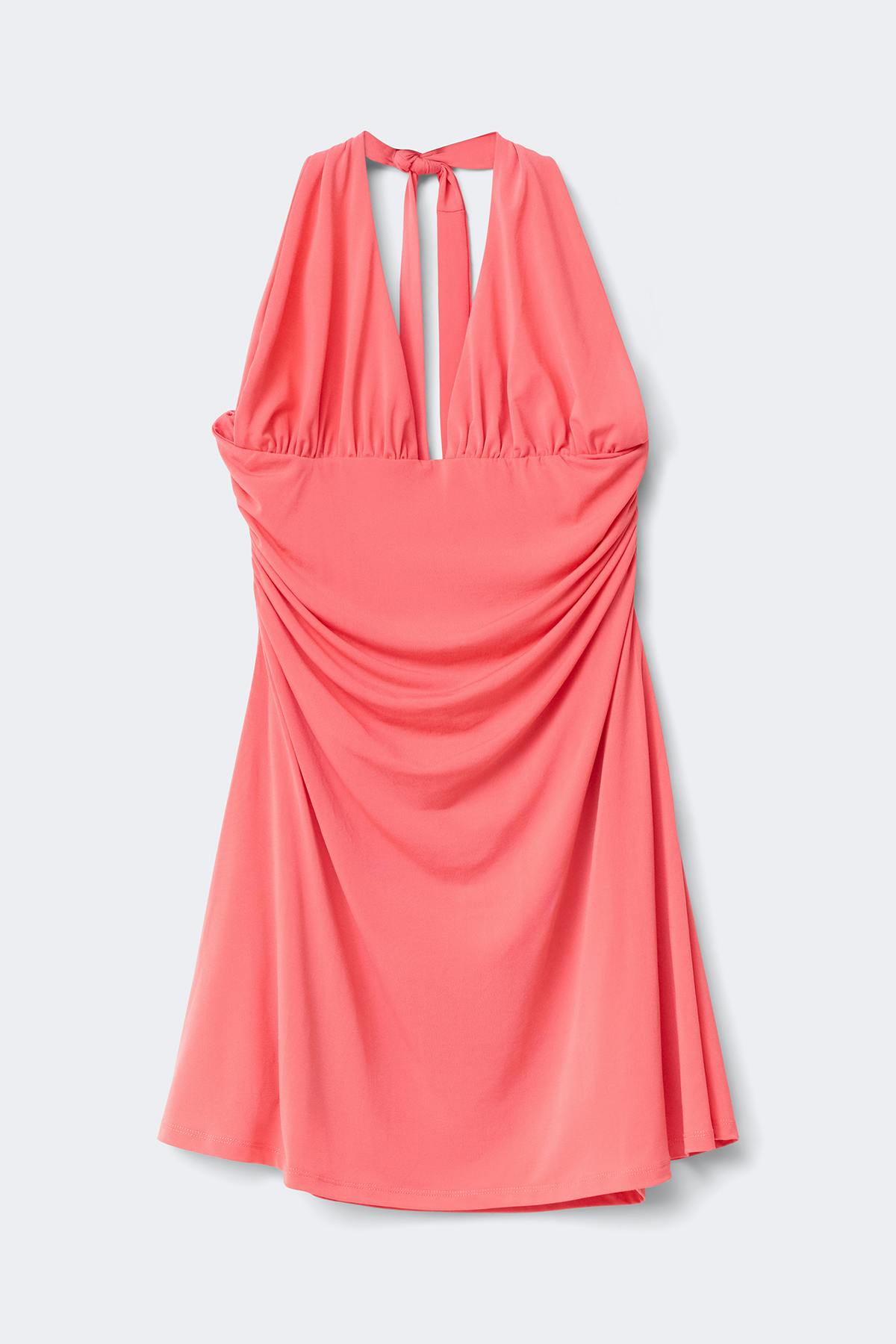 14+ halterneck dress - Corail