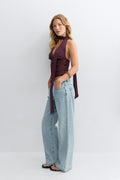 Scarf halterneck top - Decadent chocolate