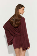 Slouchy mini dress - Decadent chocolate