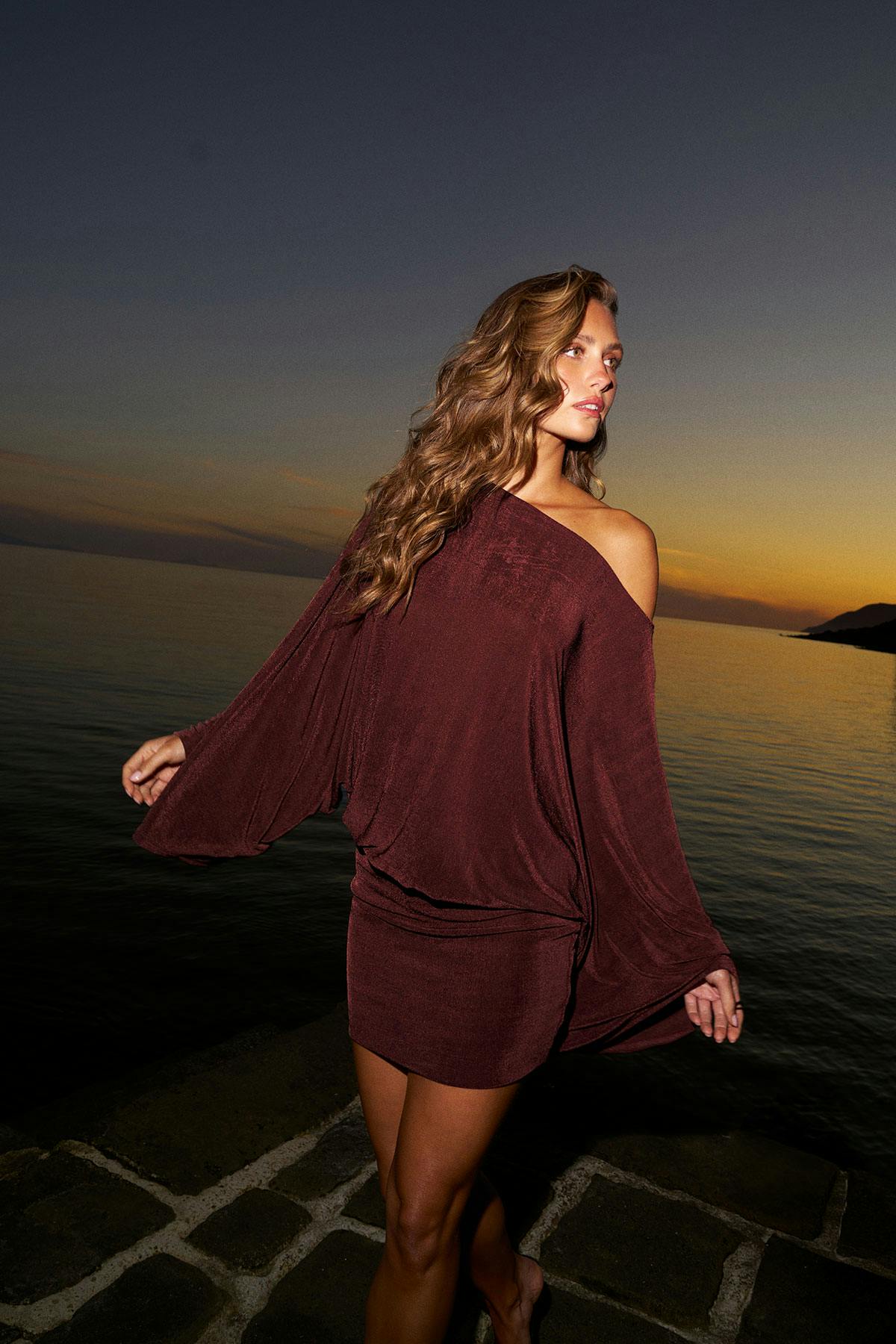 Slouchy mini dress - Noir