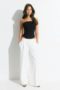 Draped mesh corset - Noir