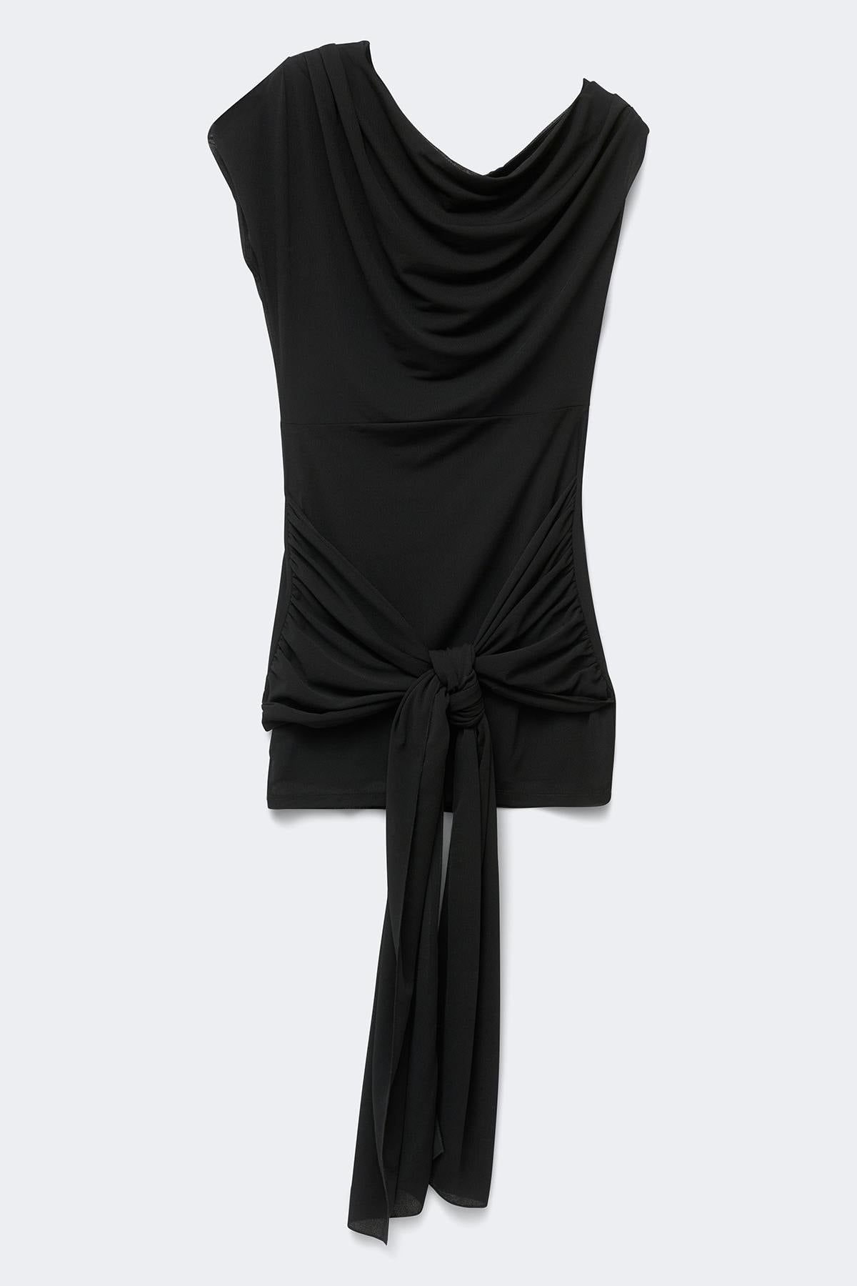 Slouchy mini dress - Noir