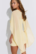 Cape tube dress - Jaune clair