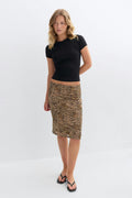 Midi skirt - Cream dot