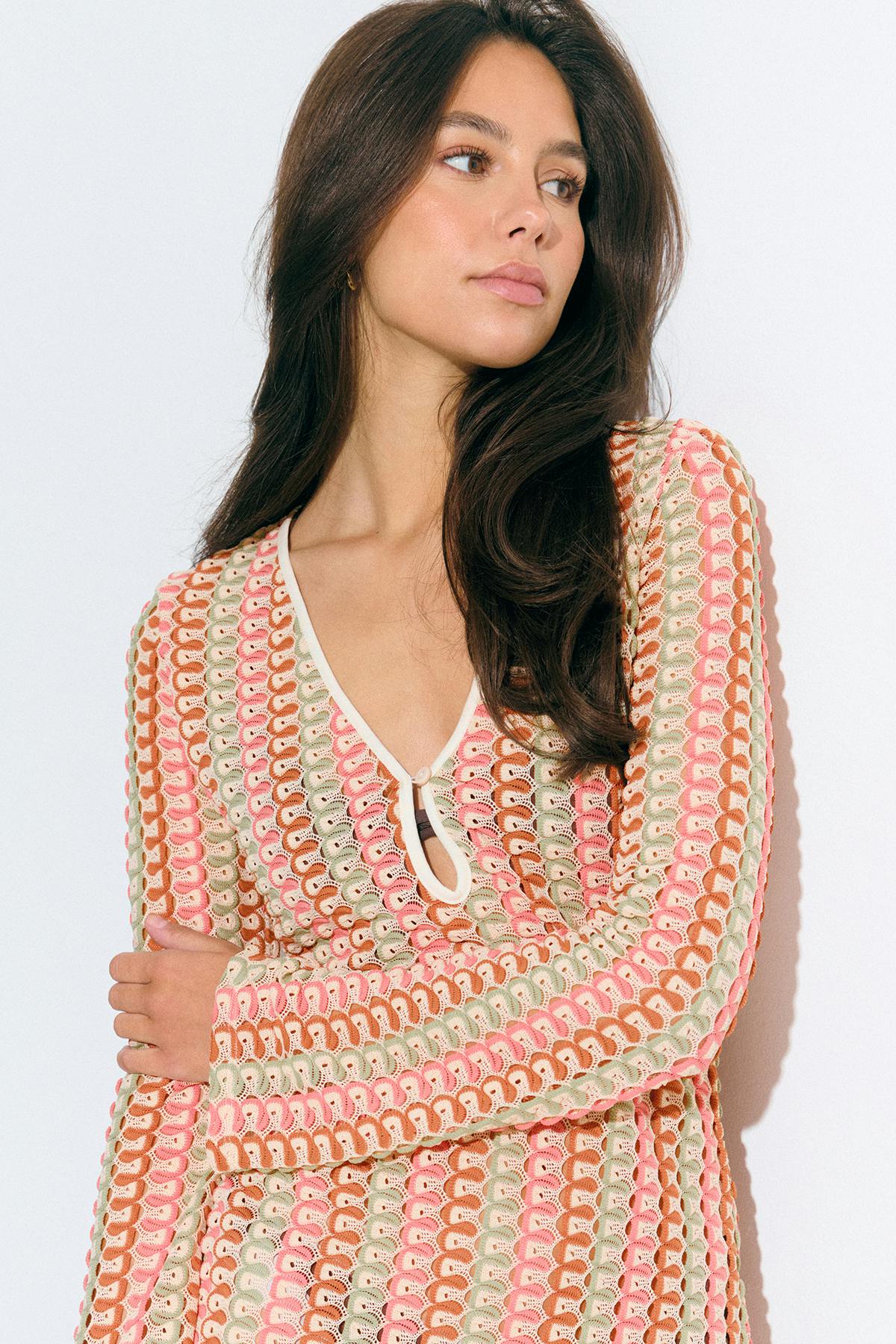 Multi colour maxi dress - Multi pastel