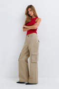 Cargo trousers - Taupe