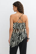 Asymmetric frill singlet - Zebra