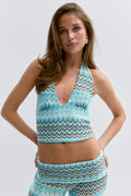 14+ halterneck top - Blanc cassé