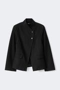 Shaped high button blazer - Noir