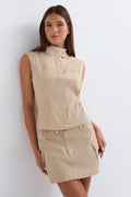 Shaped utility top - Kaki