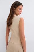 Shaped utility top - Beige clair
