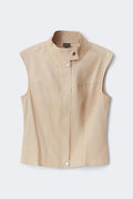 Shaped utility top - Beige clair