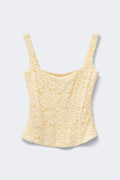 Lace corset top - Jaune clair